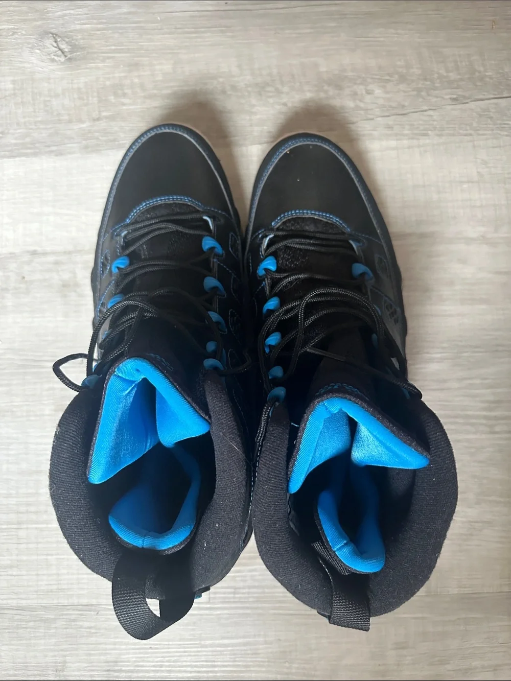 Jordan Black and Blue High-Top Boots